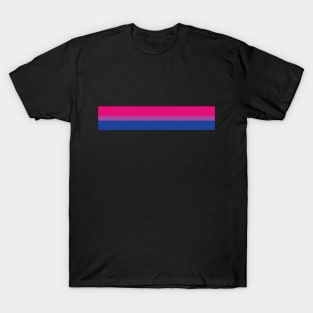 Bisexual Pride Flag: Retro Horizontal Stripes T-Shirt
